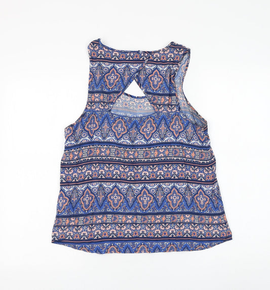 Womens UK Size 12 New Look Blue Basic Blouse