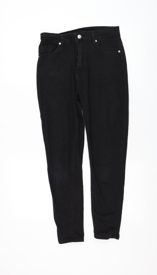 Womens UK Size M SheIn Regular Fit Skinny Black Jeans