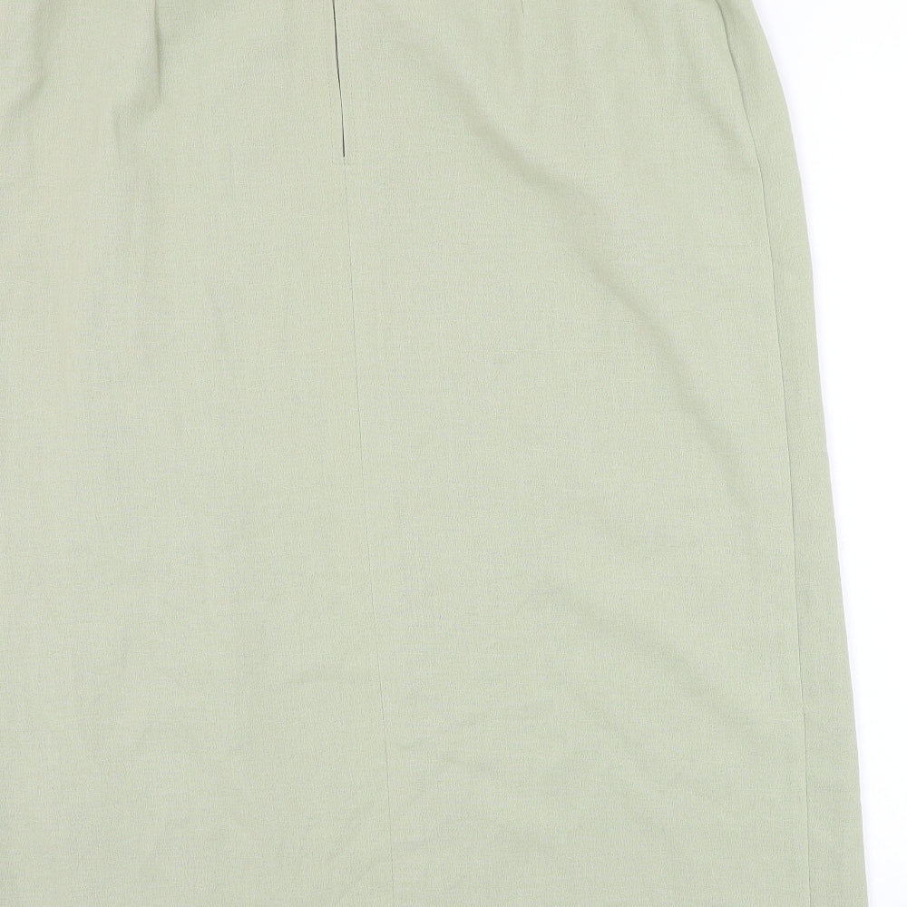 C&A Womens Green Polyester Straight & Pencil Skirt Size 20 Zip