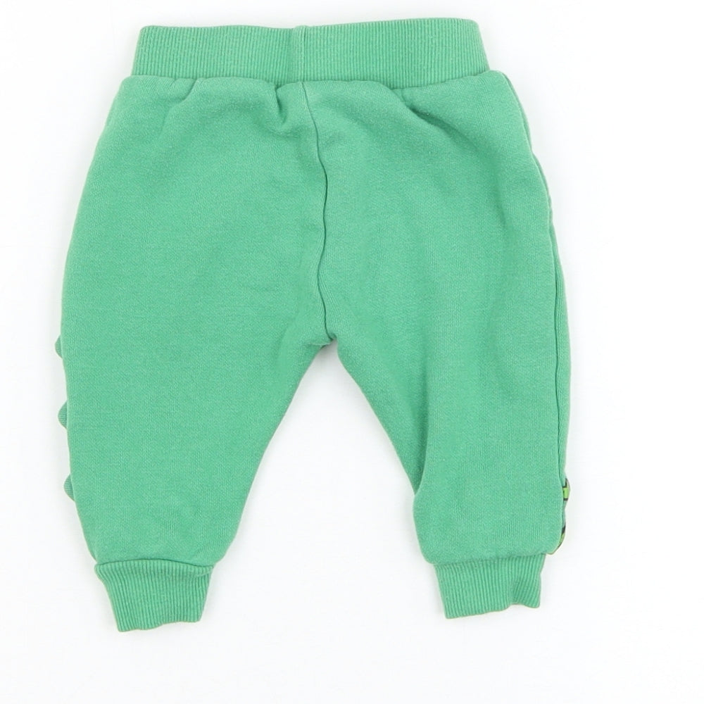 Primark Boys Green Cotton Jogger Trousers Size 3-6 Months Drawstring - Toy Story