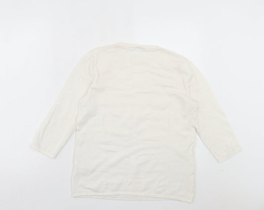 Womens UK Size 12 Warehouse White Pullover Jumper