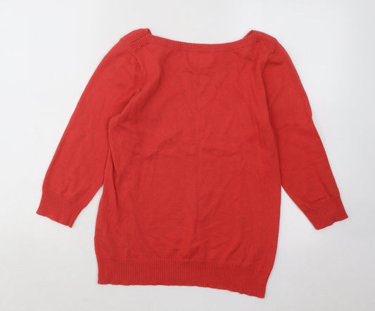 Womens UK Size 12 NEXT Red Pullover Jumper