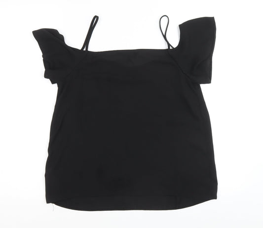 Womens UK Size 8 New Look Black Basic T-Shirt
