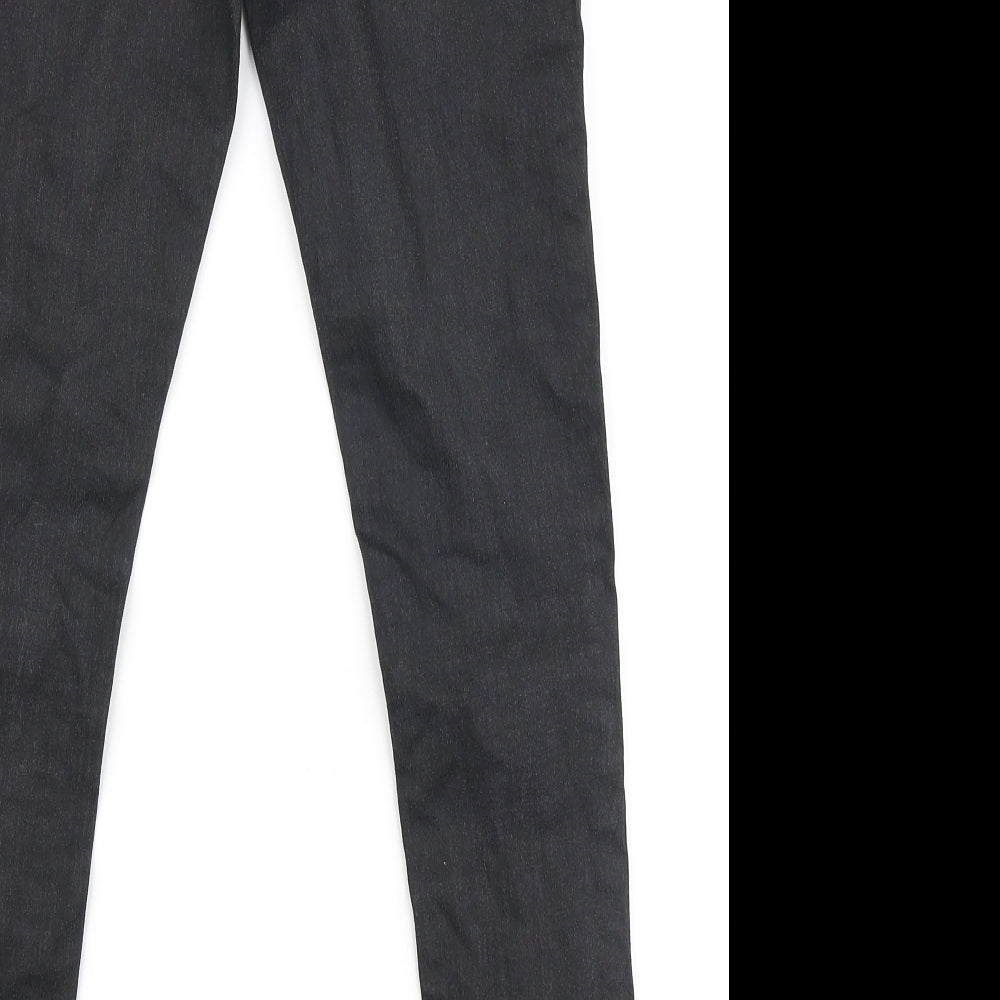 Sophie Girls Black Cotton Jegging Jeans Size 12-13 Years Regular Zip - studded pockets