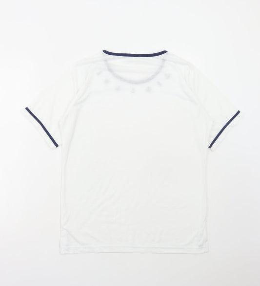 Womens UK Size M Anne De Lancay White Basic T-Shirt