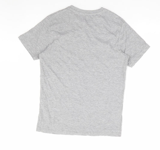 Womens UK Size S Preworn Grey Basic T-Shirt