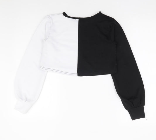 Womens UK Size 4 Boohoo Black Pullover Sweatshirt