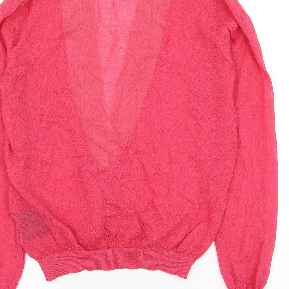 Womens UK Size M YAYA Pink Cardigan Jumper