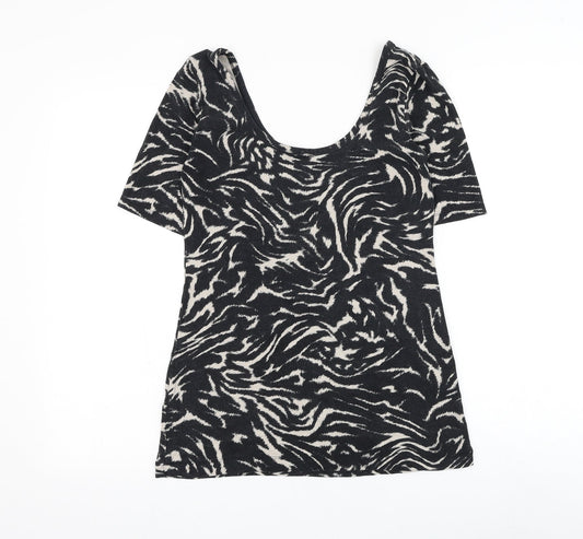 Womens UK Size 8 NEXT Black Basic T-Shirt