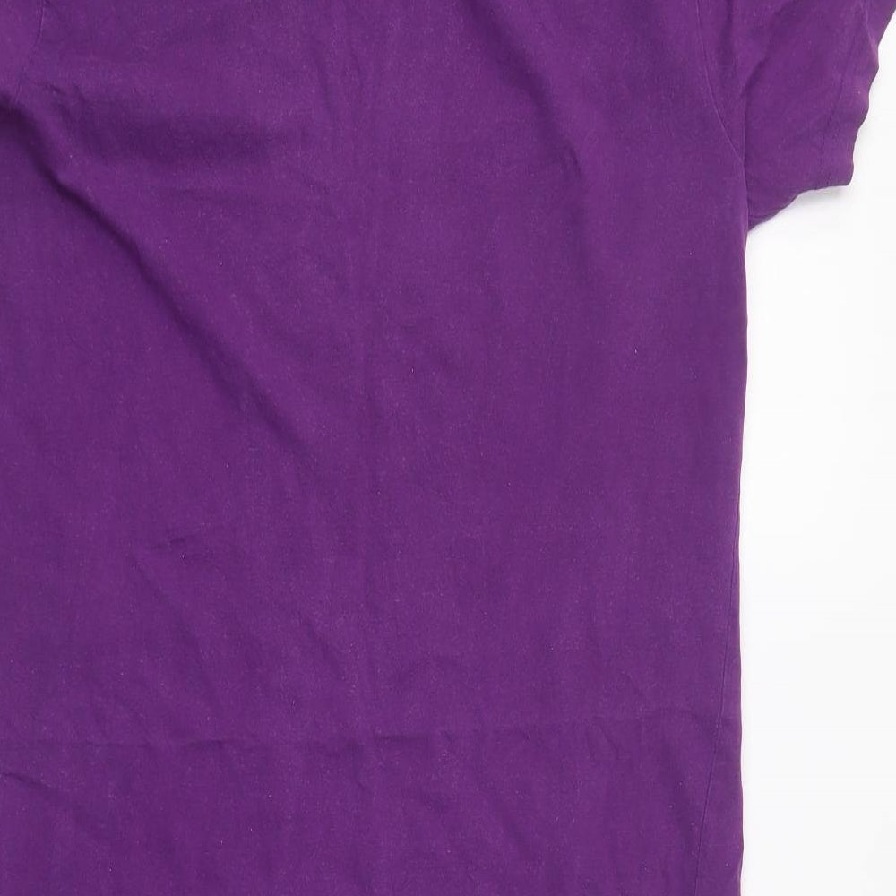 Mont Noir Womens Purple Polyester T-Shirt Dress Size 8 Round Neck Pullover - The G.O.A.T