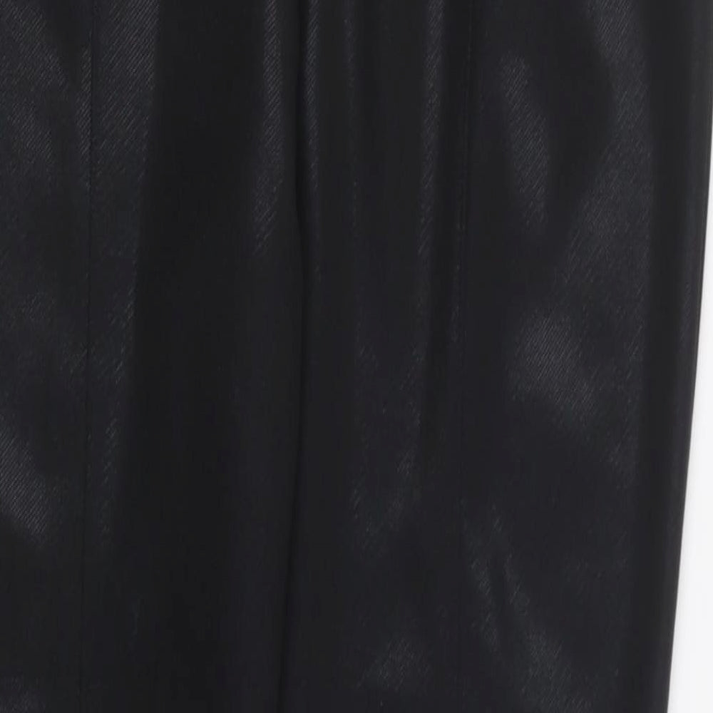 George Womens Black Polyester Trousers Size 14 L26 in Regular
