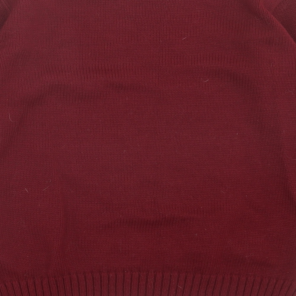 Womens UK Size S Boohoo Red Pullover Jumper