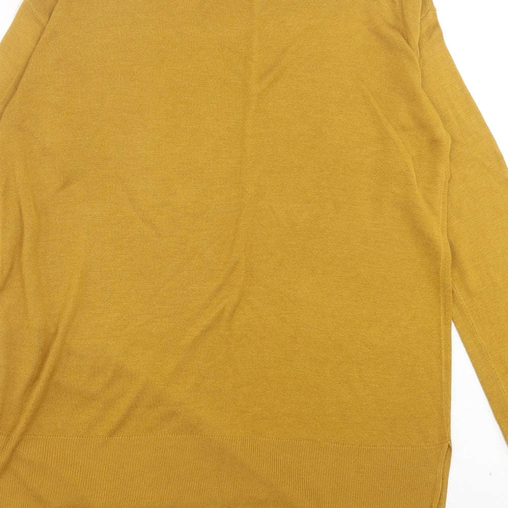 Womens UK Size S h7M Yellow Pullover Jumper