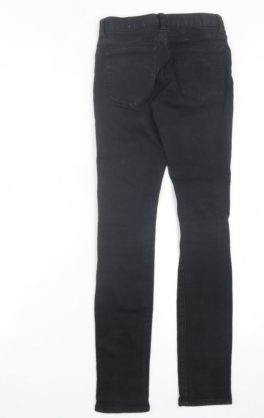 Womens UK Size 4 H&M Regular Fit Skinny Black Jeans