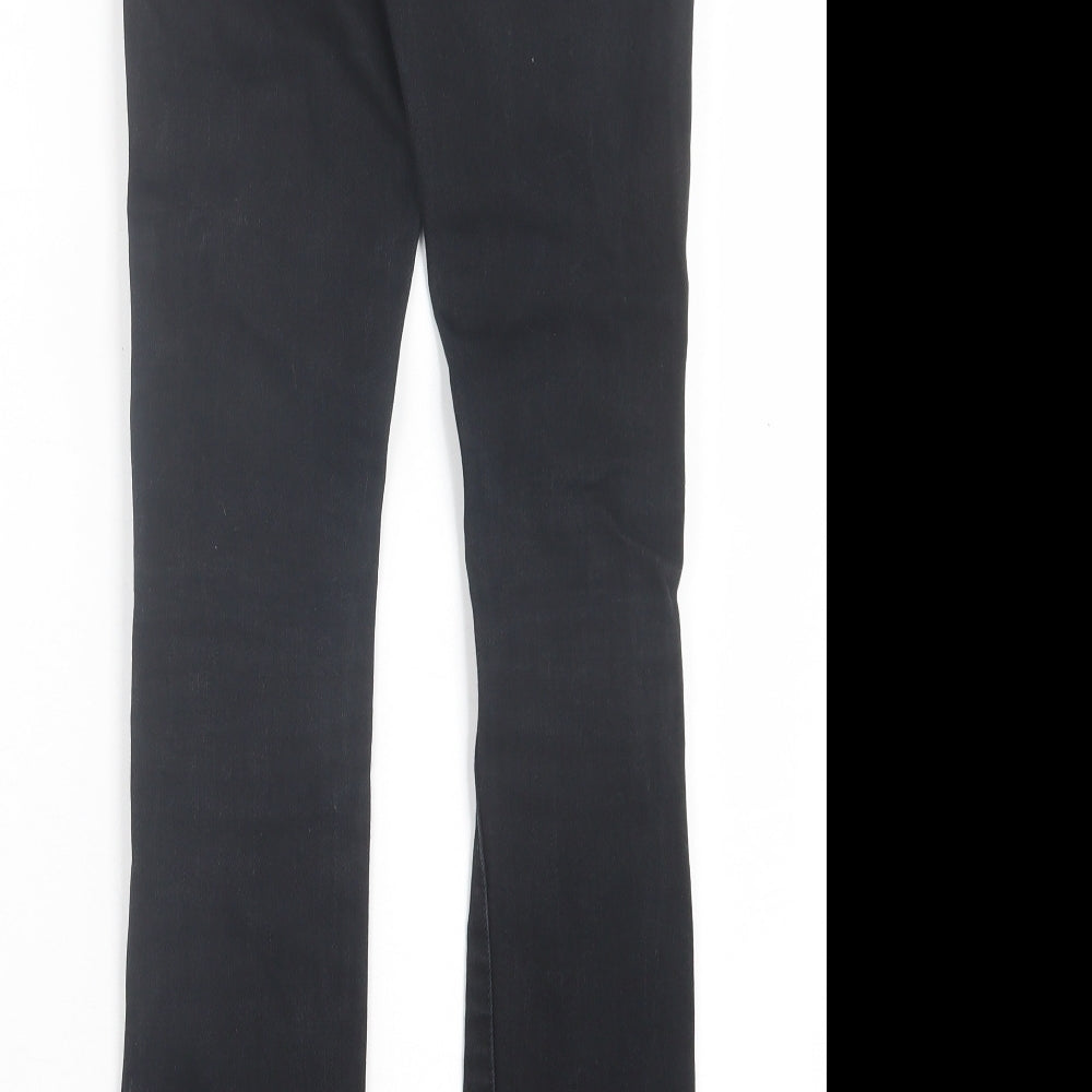 Womens UK Size 4 H&M Regular Fit Skinny Black Jeans