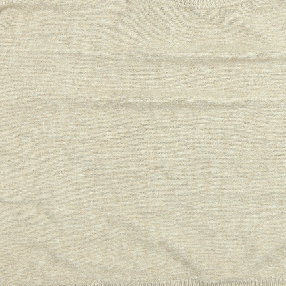 Primark Womens Beige High Neck Acrylic Pullover Jumper Size S