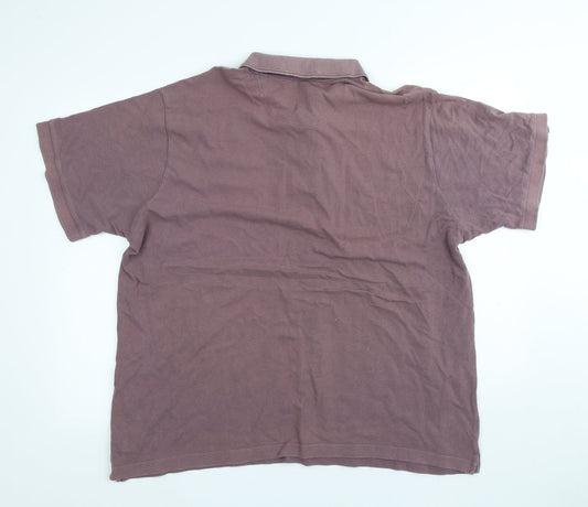 Jacamo Mens Red Cotton Polo Size 2XL Collared Button