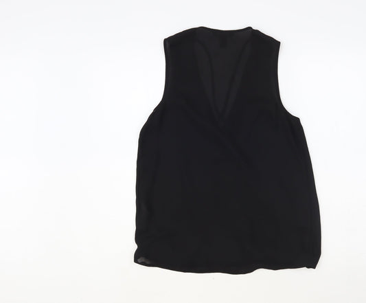 Womens UK Size 10 New Look Black Basic Blouse