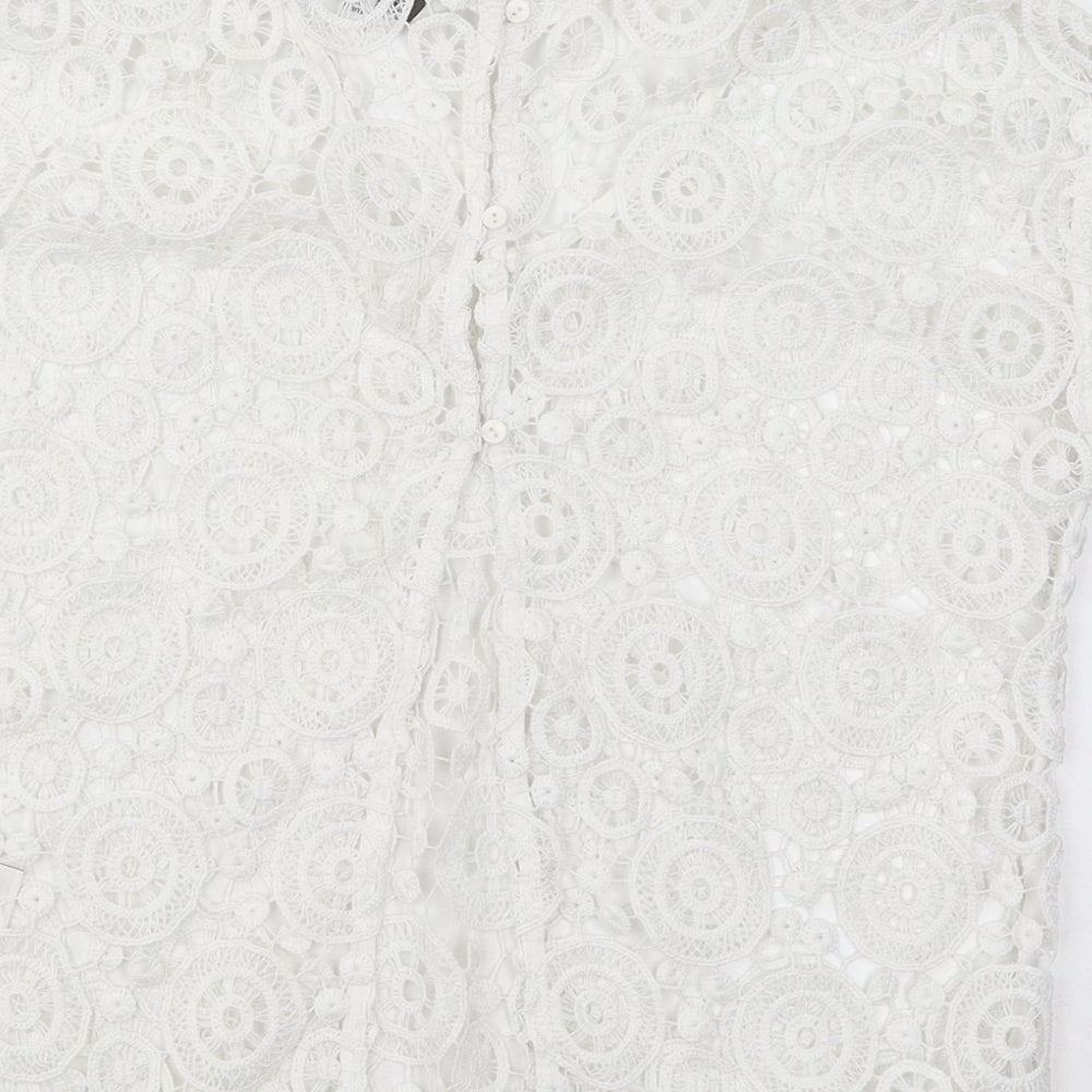 Womens UK Size 6 NEXT White Basic T-Shirt