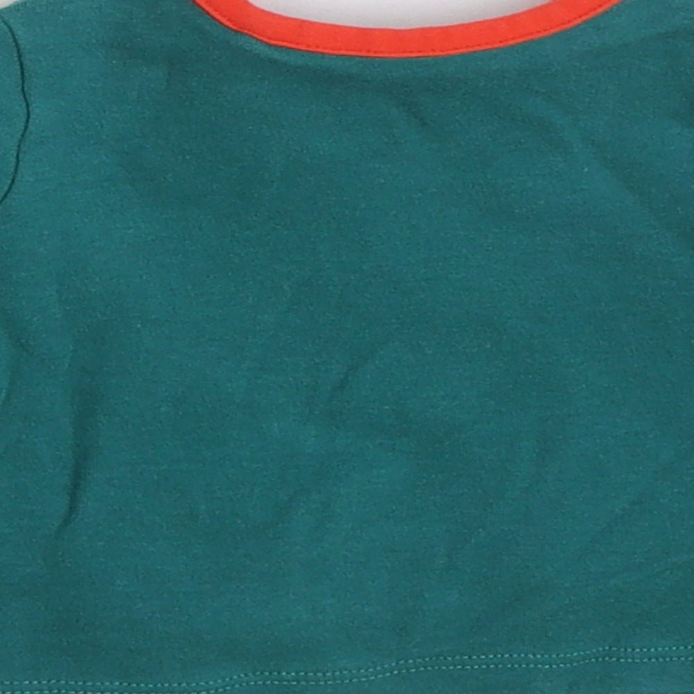TU Baby Green 100% Cotton Basic T-Shirt Size 3-6 Months Round Neck Snap - Elf Christmas