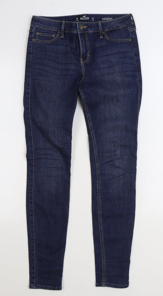 Hollister Womens Blue Cotton Skinny Jeans Size 27 in L30 in Regular Zip