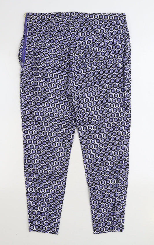 Womens UK Size 12 H&M Regular Fit Blue Trousers