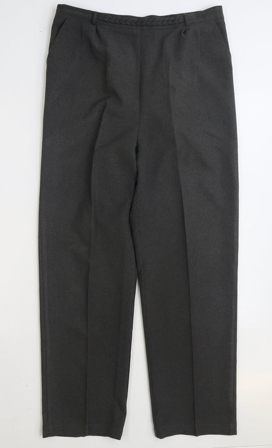 Womens UK Size 16 Sarah Hamilton Regular Fit Grey Trousers