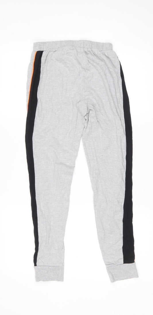 Dunnes Stores Mens Grey Cotton Snow Pants Trousers Size 31 in L27 in Regular Drawstring