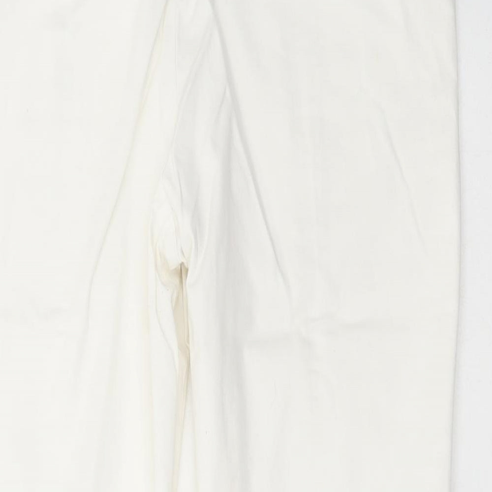 Womens UK Size 38 in Preworn Regular Fit White Trousers