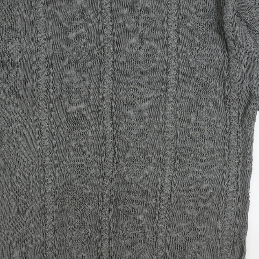 Womens UK Size One Size Preworn Grey Pullover Jumper