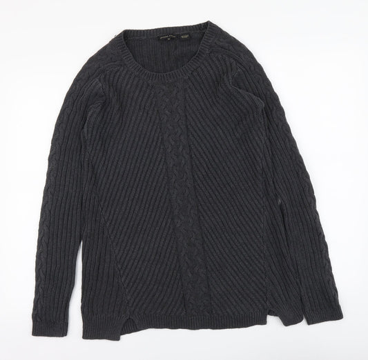Womens UK Size M Jeanne Pierre Grey Pullover Jumper