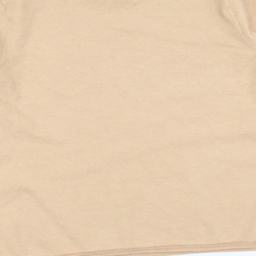 Primark Womens Beige Mock Neck Polyester Pullover Jumper Size XL