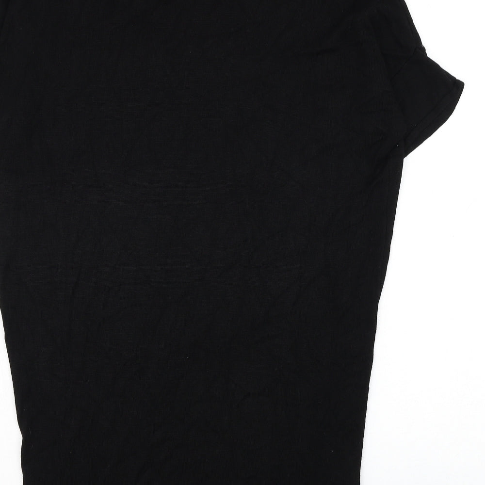 Saint Womens Black V-Neck Polyester Pullover Jumper Size M