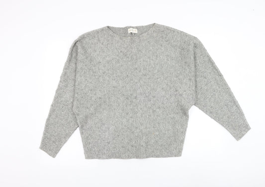 Womens UK Size M Apricot Grey Pullover Jumper