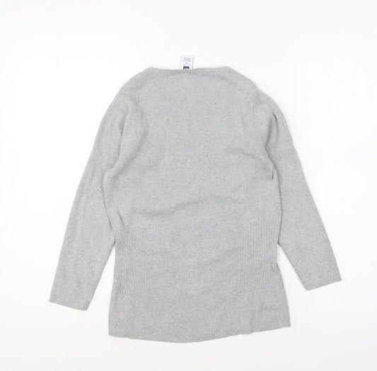 Gap Womens Grey Round Neck Cotton Pullover Jumper Size S