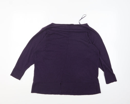 Womens UK Size 10 Marks and Spencer Purple Pullover Jumper