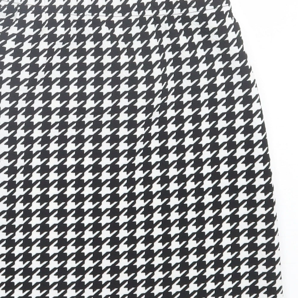 SheIn Womens White Geometric Polyester A-Line Skirt Size XS