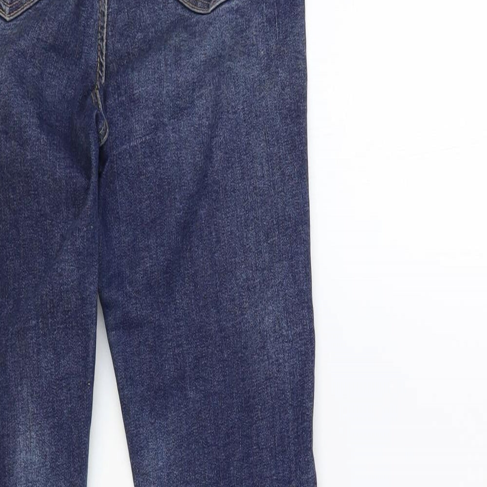 Denim & Co. Womens Blue Cotton Skinny Jeans Size 8 L28 in Regular Button