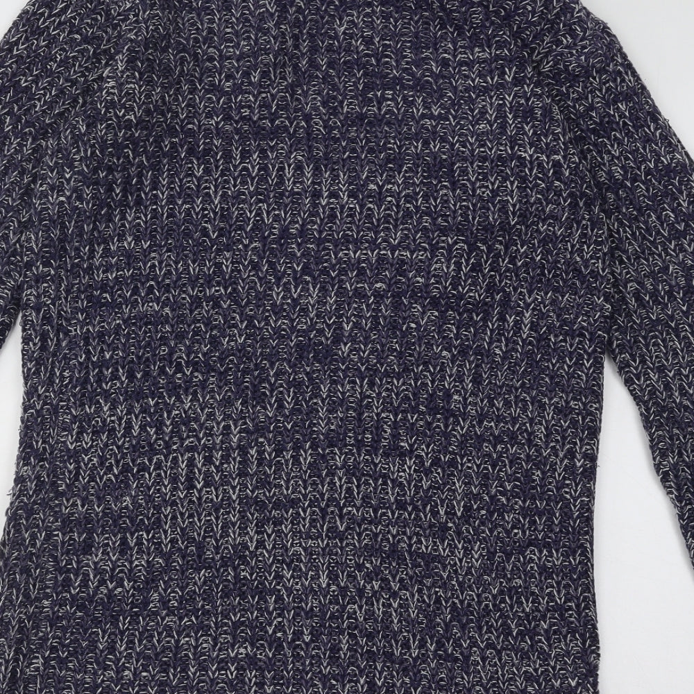Womens UK Size S Papaya Blue Cardigan Jumper
