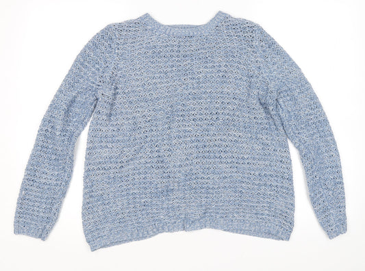 Womens UK Size 14 Dorothy Perkins Blue Wrap Jumper