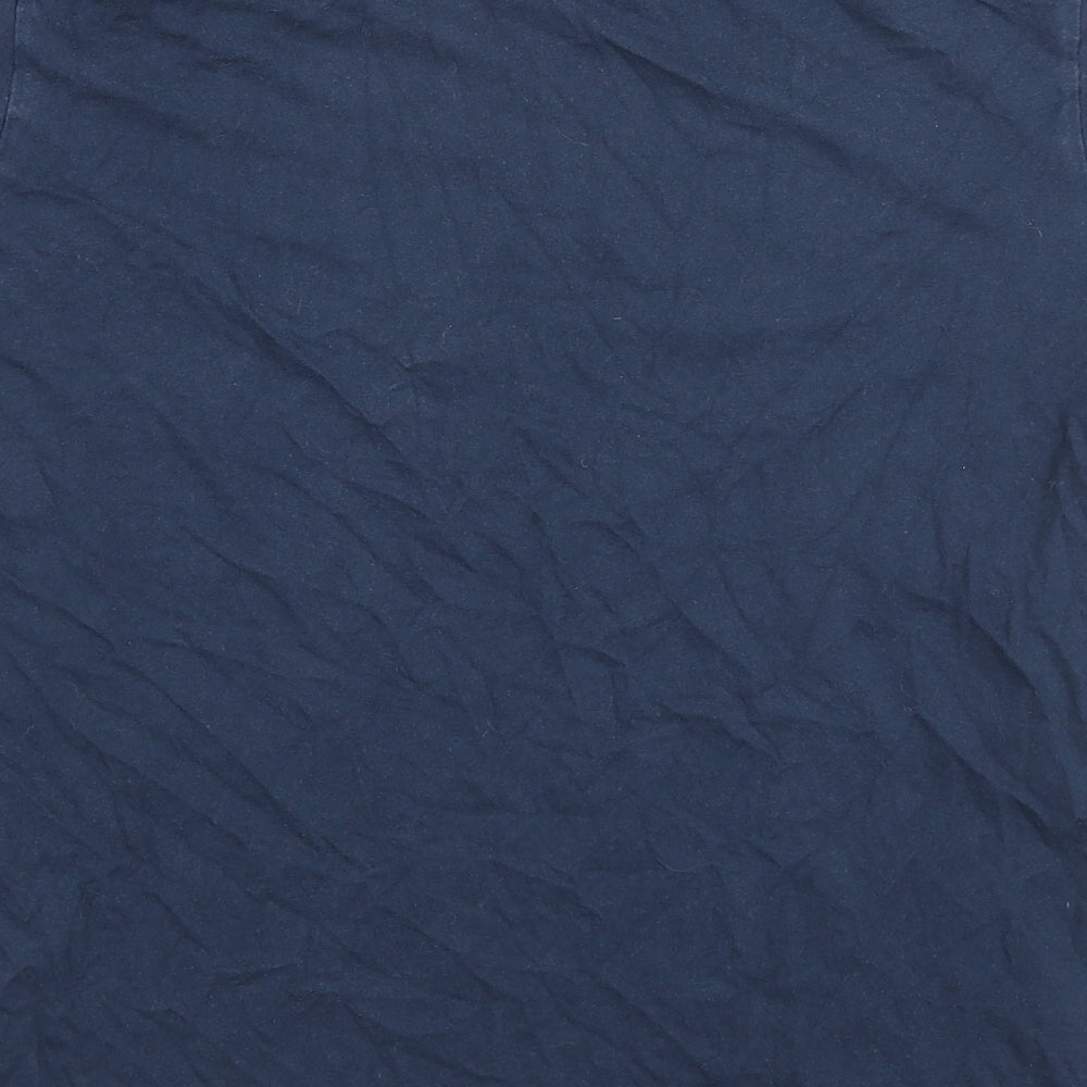 Pull&Bear Mens Blue Cotton T-Shirt Size M Round Neck - Baltimore State