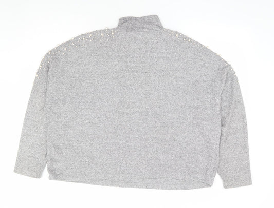 Womens UK Size 14 New Look Grey Pullover Jumper