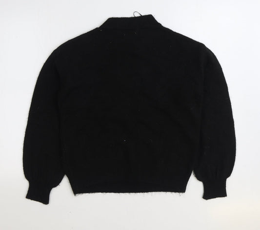 Womens UK Size S Papaya Black Pullover Jumper