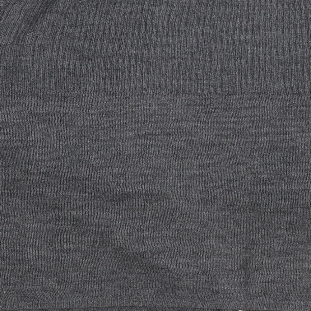 Evans Womens Grey V-Neck Acrylic Cardigan Jumper Size M