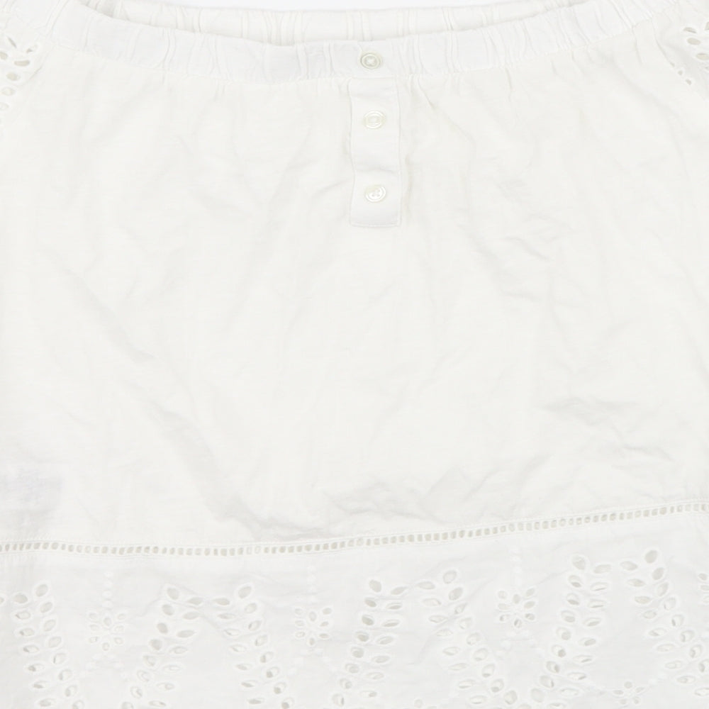 Womens UK Size 8 NEXT White Basic Blouse