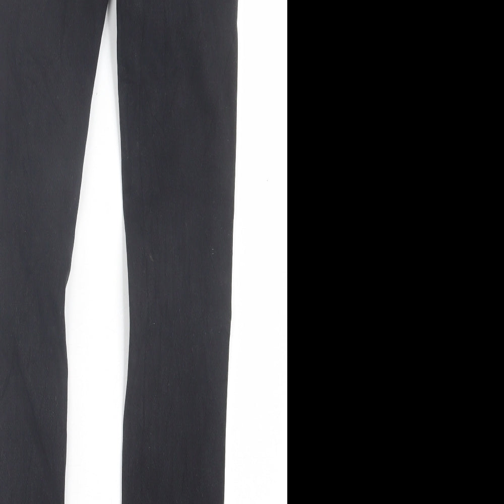 PARISIAN SIGNATURE Womens Black Camel Skinny Jeans Size 6 L29 in Regular Button - Ripped Detail