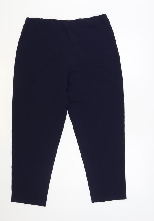 Autonomy Womens Blue Polyester Trousers Size 14 L26 in Regular