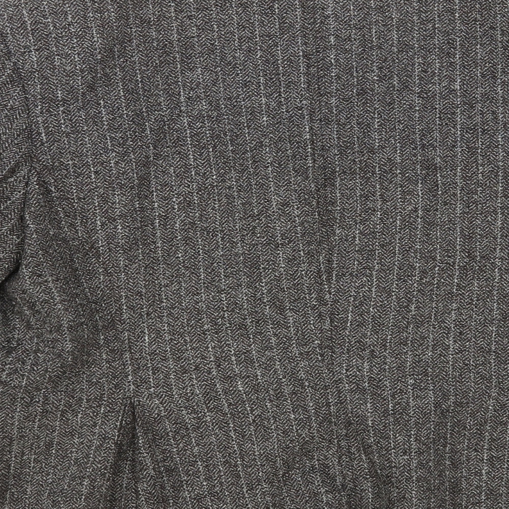 Olsen Womens Grey Striped Jacket Blazer Size 16 Button