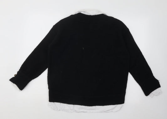 Womens UK Size XS River Island Black Pullover Jumper