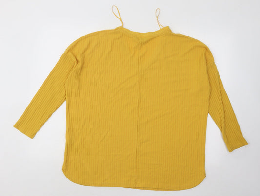 Womens UK Size 10 New Look Yellow Pullover Jumper